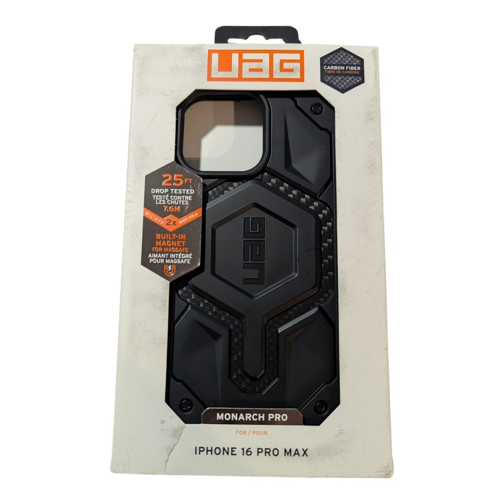 M1-U UAG Monarch Pro‎ W MagSafe Apple iPhone 16 Pro Max Black Carbon Fiber